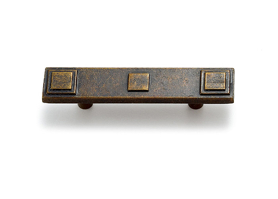 Tractions en alliage de zinc solides de tiroir de cru, poignées uniques de tiroir d'antiquité de style